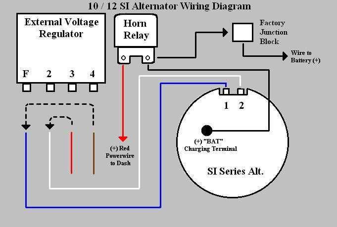 alternator external voltage regulator wiring diagram