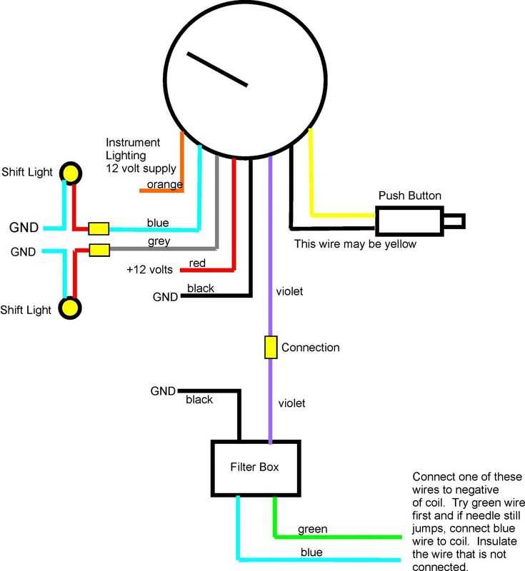 auto gauge tach wiring diagram