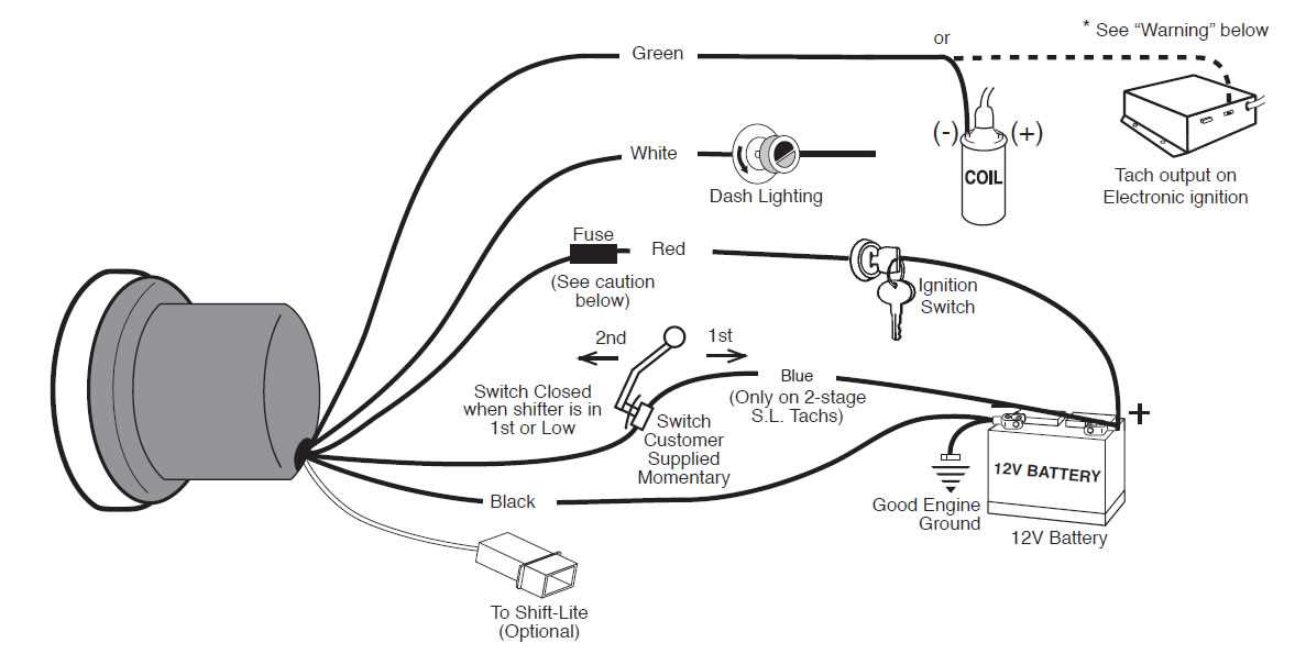 auto meter tach wiring diagram