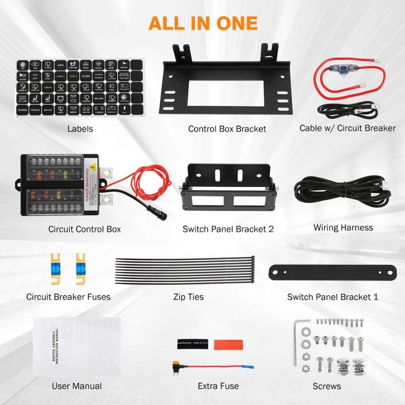 auxbeam switch panel wiring diagram