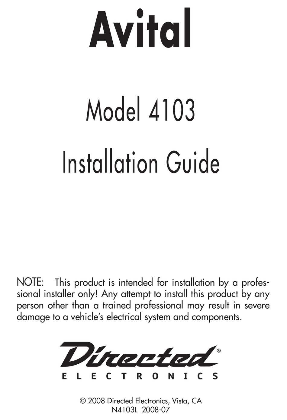 avital 4105l wiring diagram