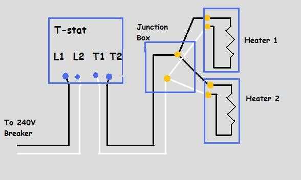 baseboard heater wiring diagram 240v