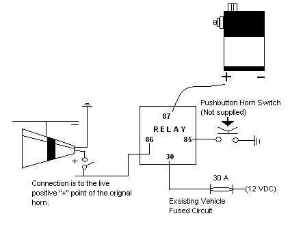 basic push button horn wiring diagram