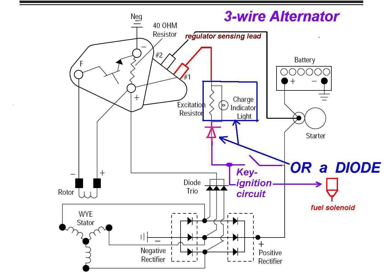 boat alternator wiring diagram