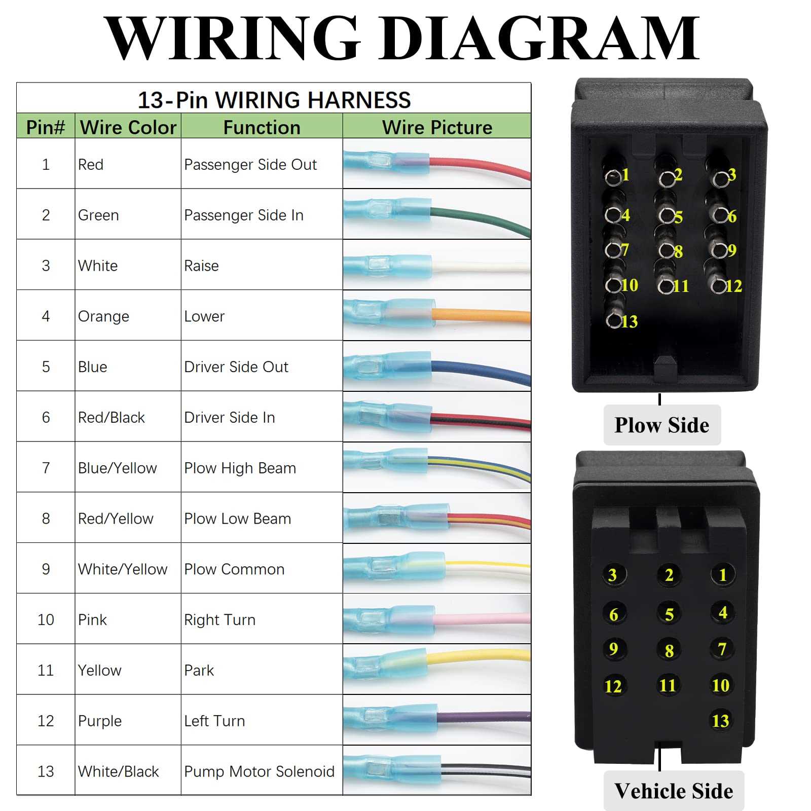 boss 13 pin wiring harness diagram