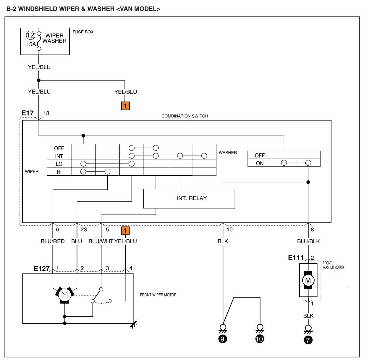 car wiper motor wiring diagram