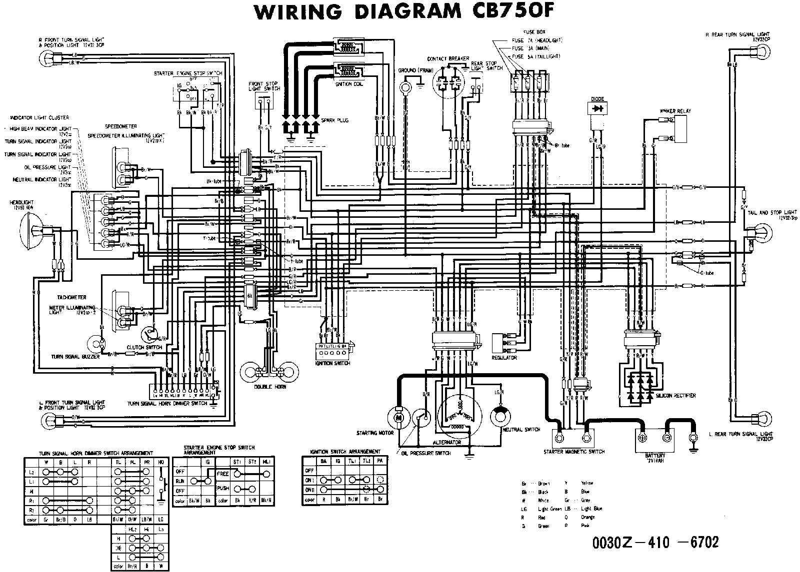 cb750f wiring diagram