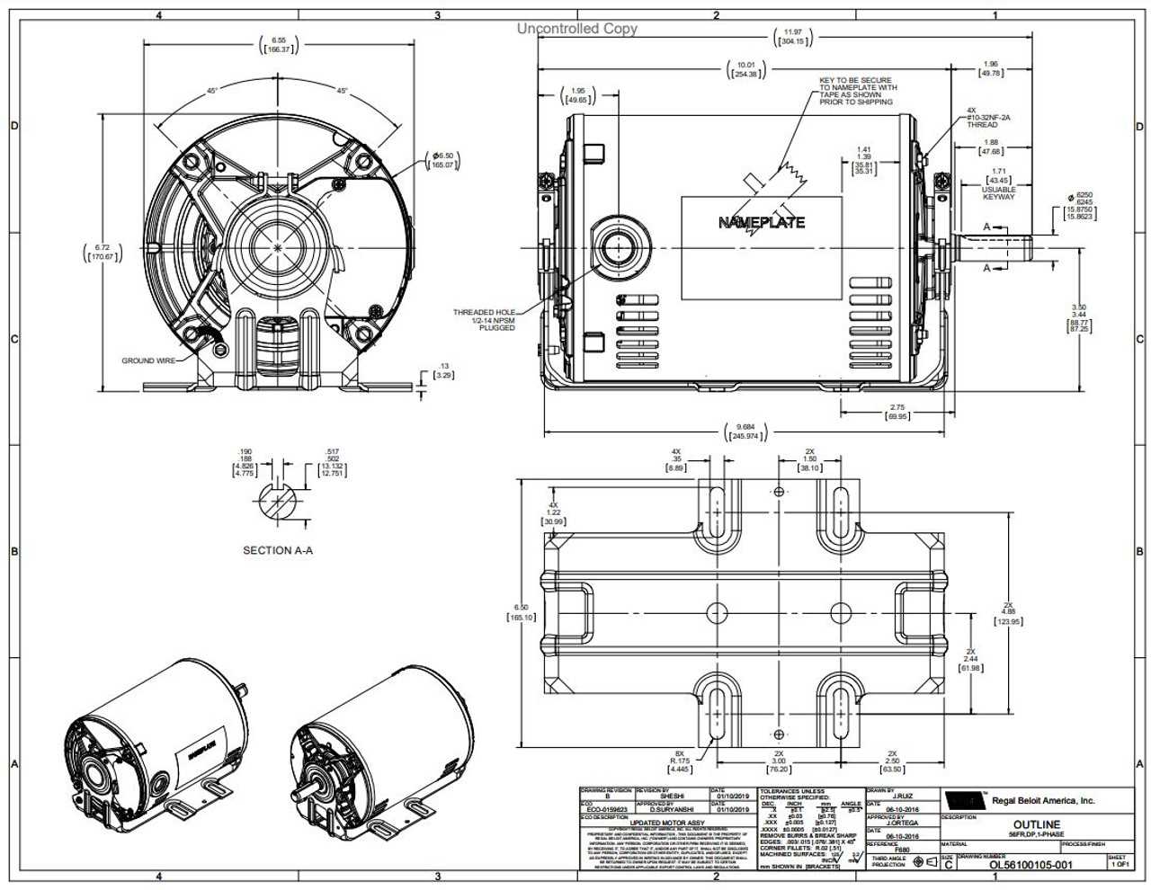 century ac motor wiring diagram 115 230 volts