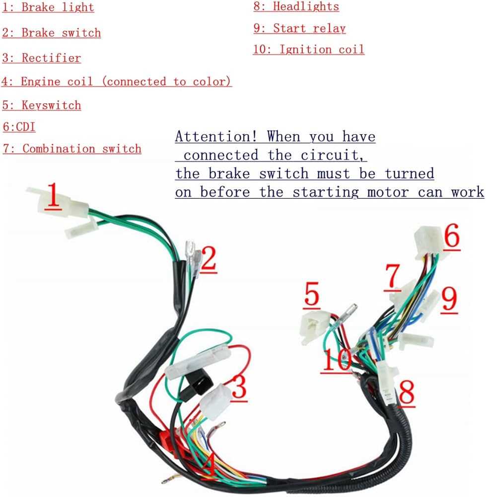 chinese atv wiring harness diagram