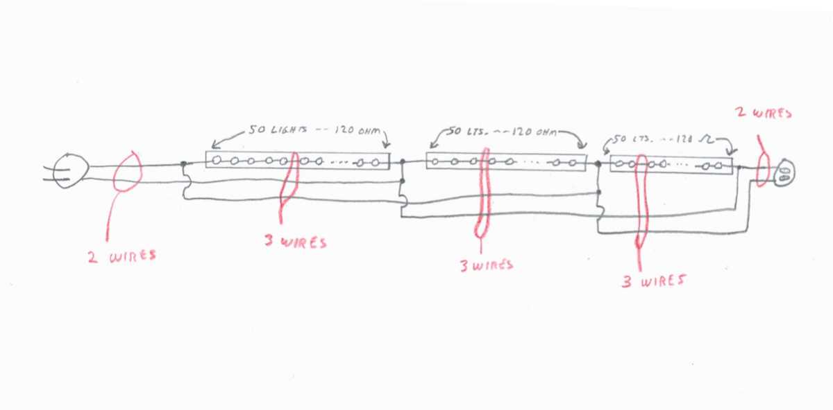 christmas light wiring diagram 3 wire