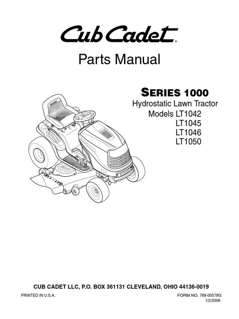 cub cadet lt1050 wiring diagram