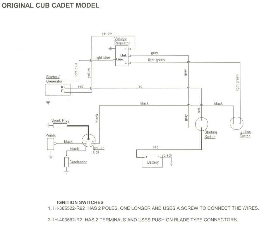 cub cadet lt1050 wiring diagram