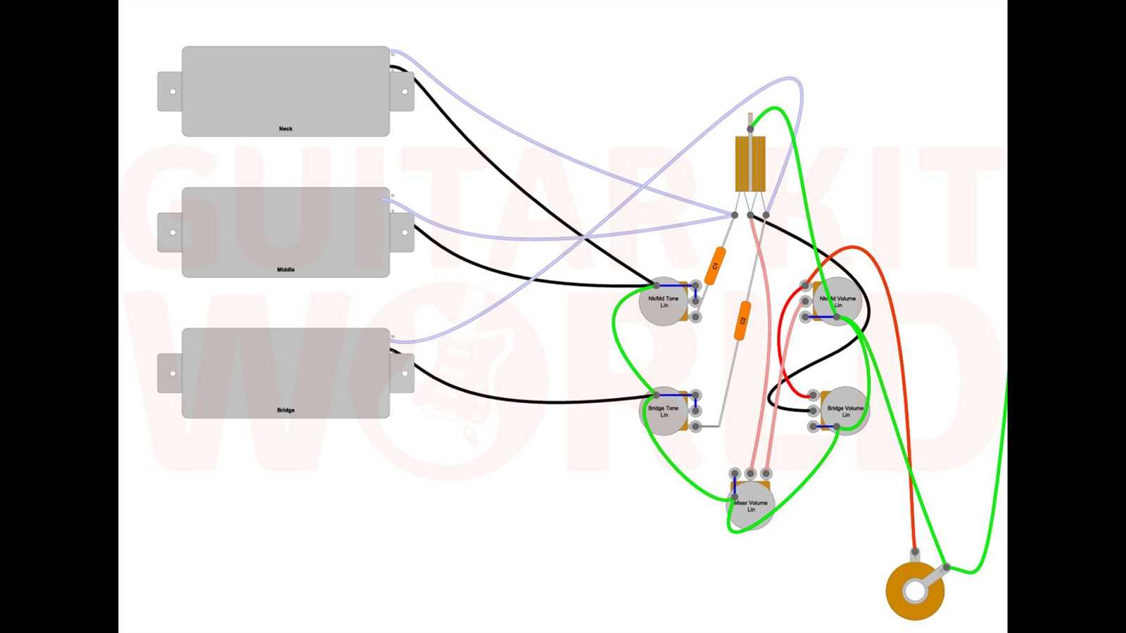 electric guitar wiring diagram