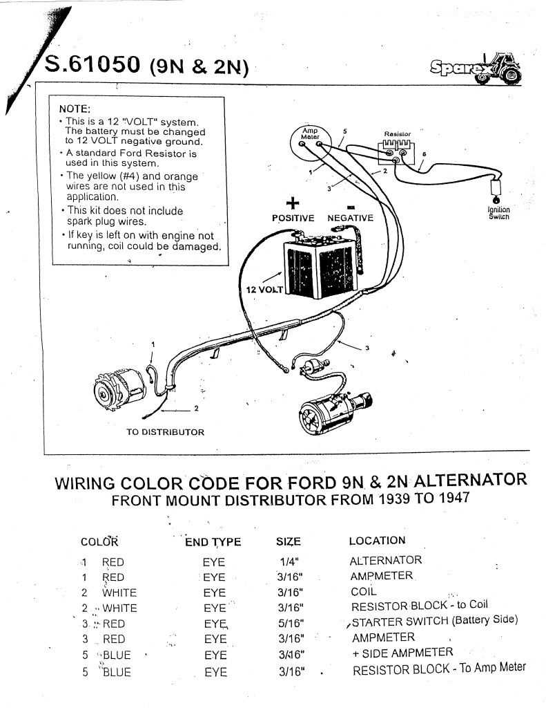 ford 8n 12 volt wiring diagram