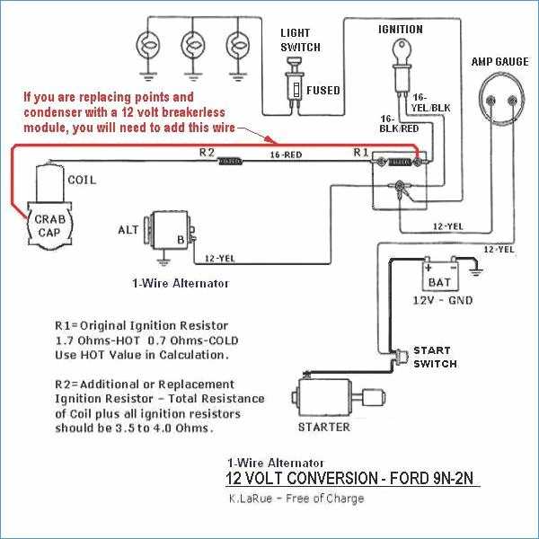 ford 9n wiring diagram 12 volt