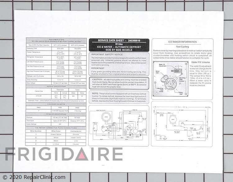 frigidaire ice maker wiring diagram