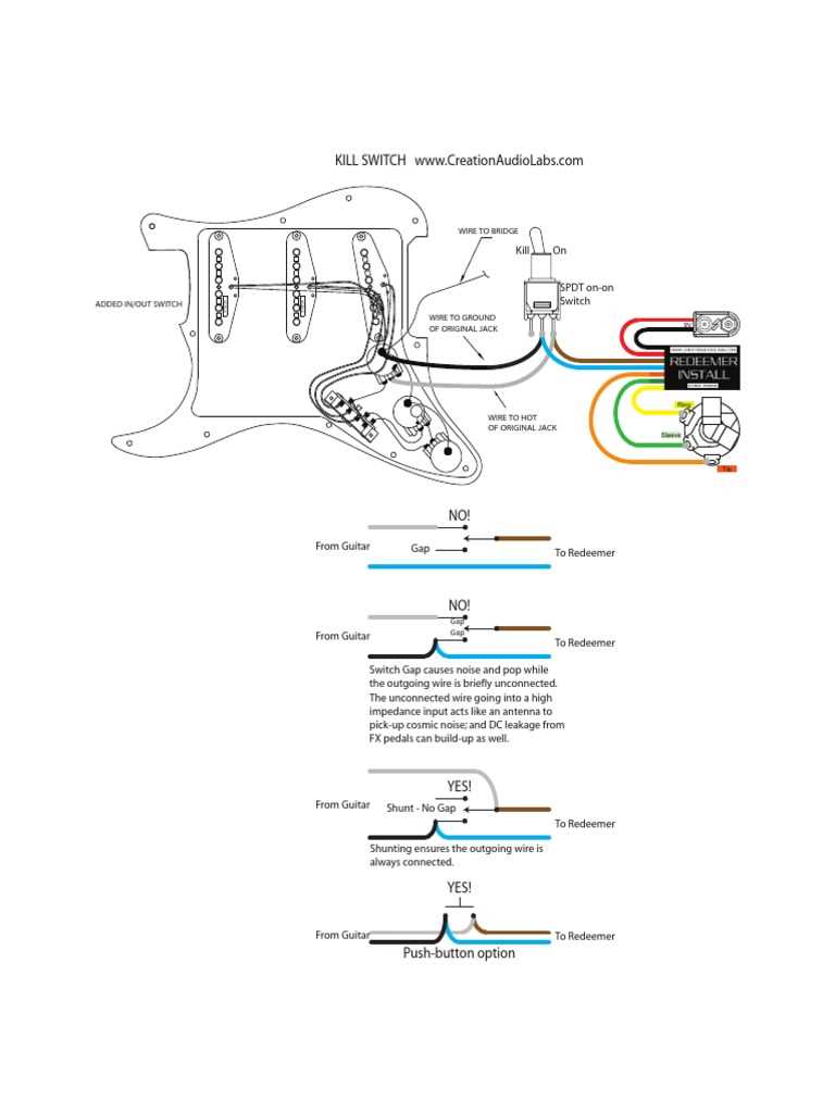 guitar kill switch wiring diagram