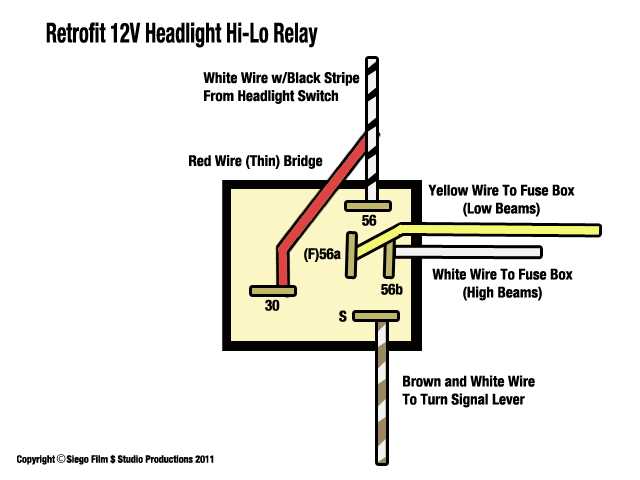 headlight relay wiring diagram