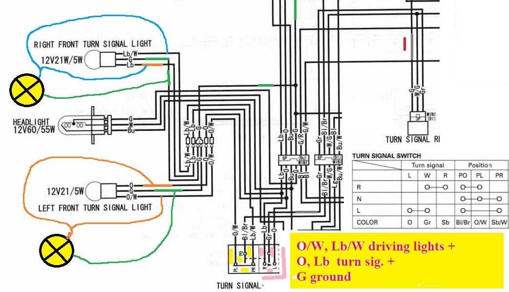 honda shadow turn signal wiring diagram