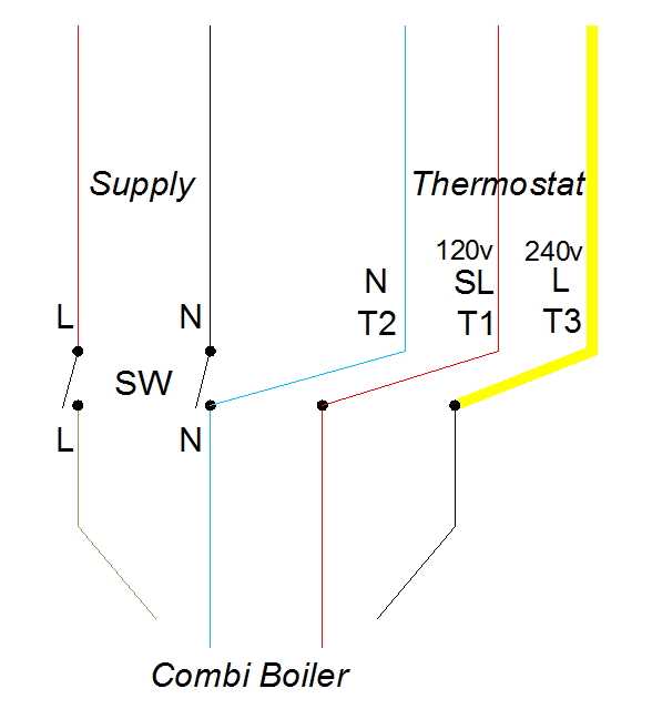 honeywell 240v thermostat wiring diagram