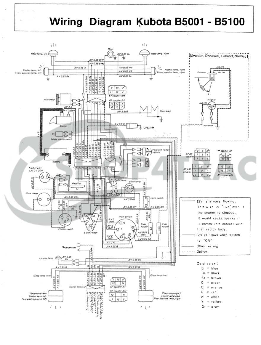 kubota alternator wiring diagram