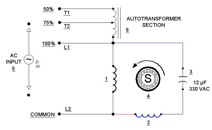 permanent split capacitor motor wiring diagram