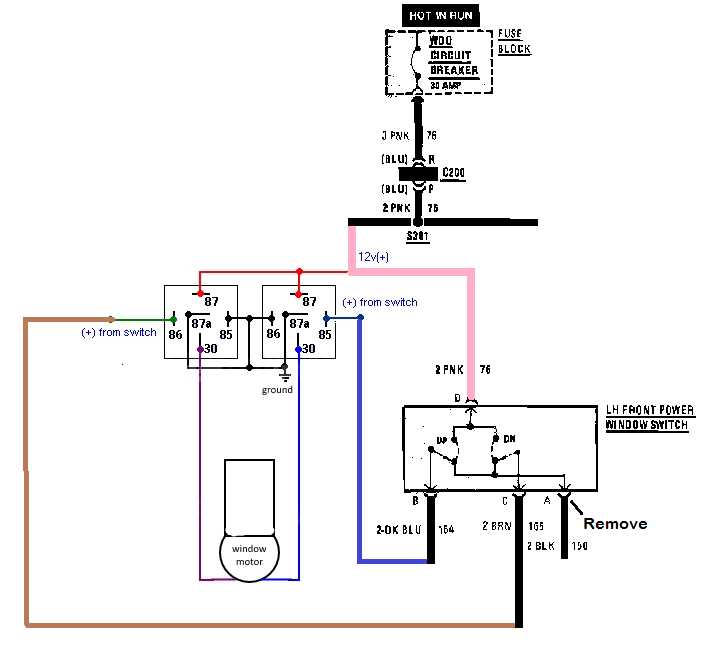 power window relay wiring diagram