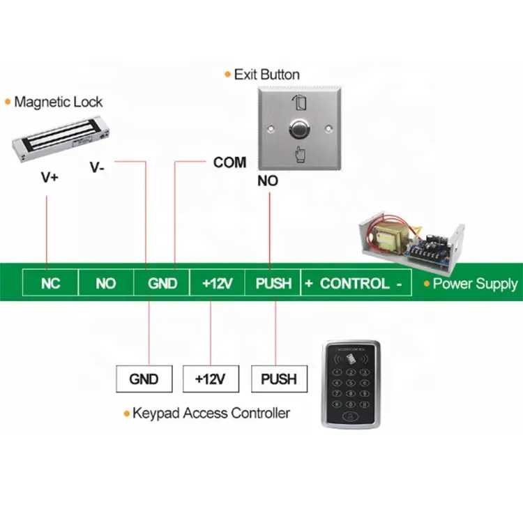 push to exit button wiring diagram