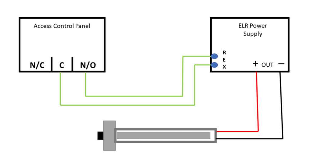 push to exit button wiring diagram