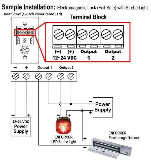 push to exit button wiring diagram