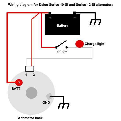 self exciting alternator wiring diagram