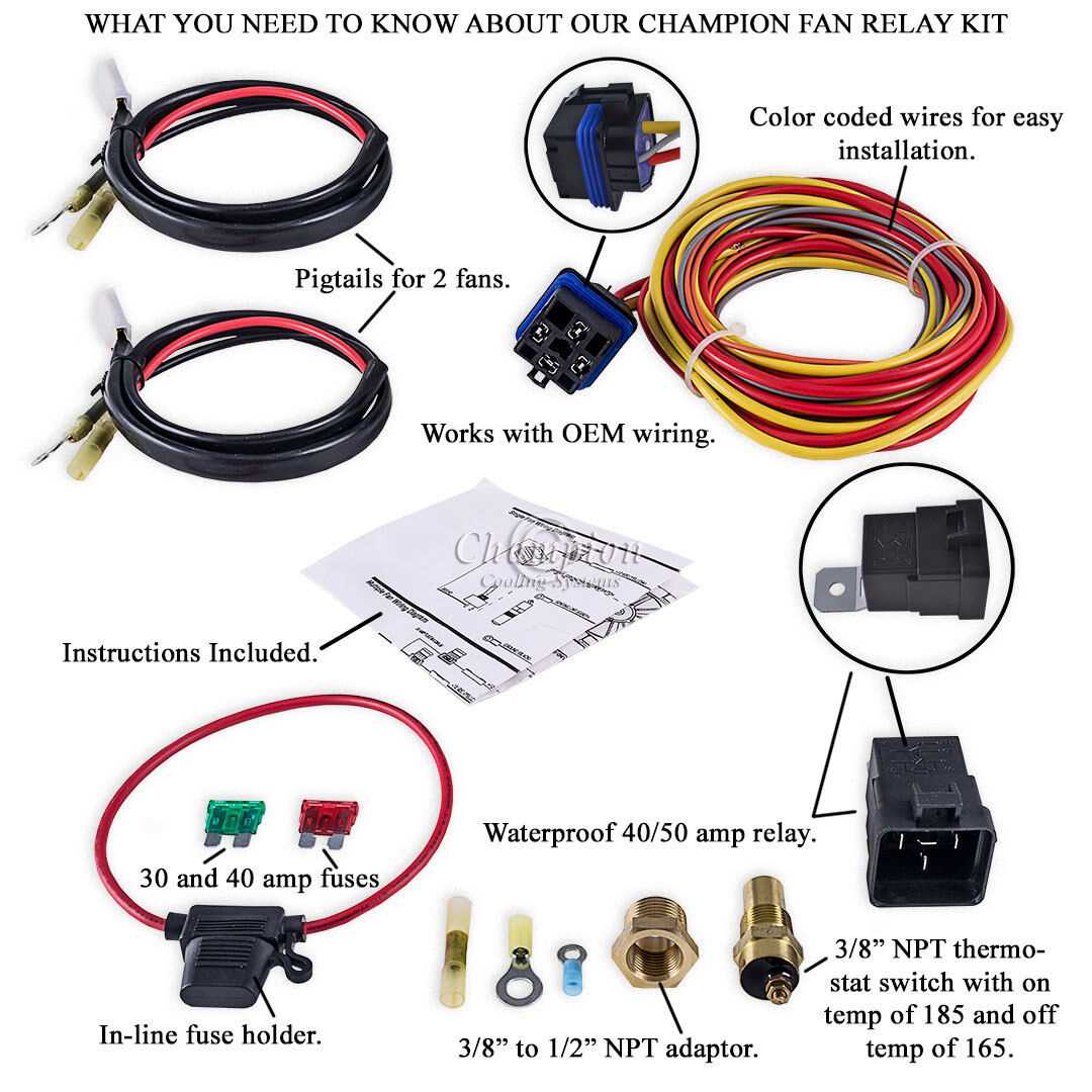 single electric fan relay wiring diagram