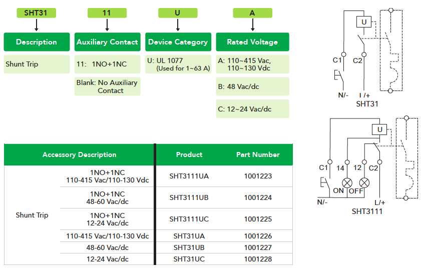 single pole shunt trip breaker wiring diagram