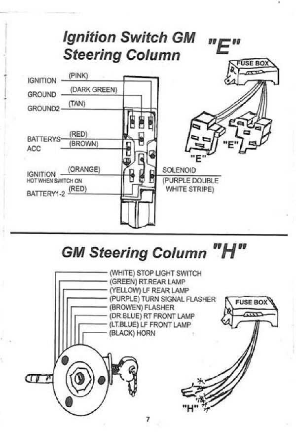 steering column ignition switch wiring diagram chevy