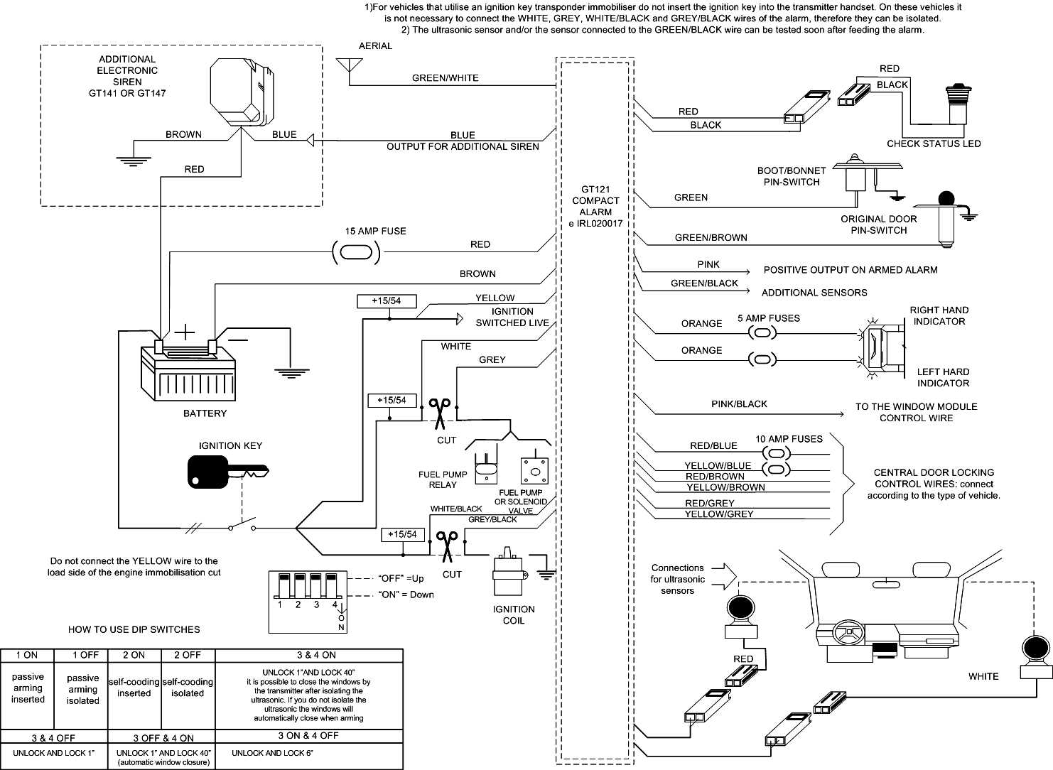 vehicle wiring diagrams for alarms