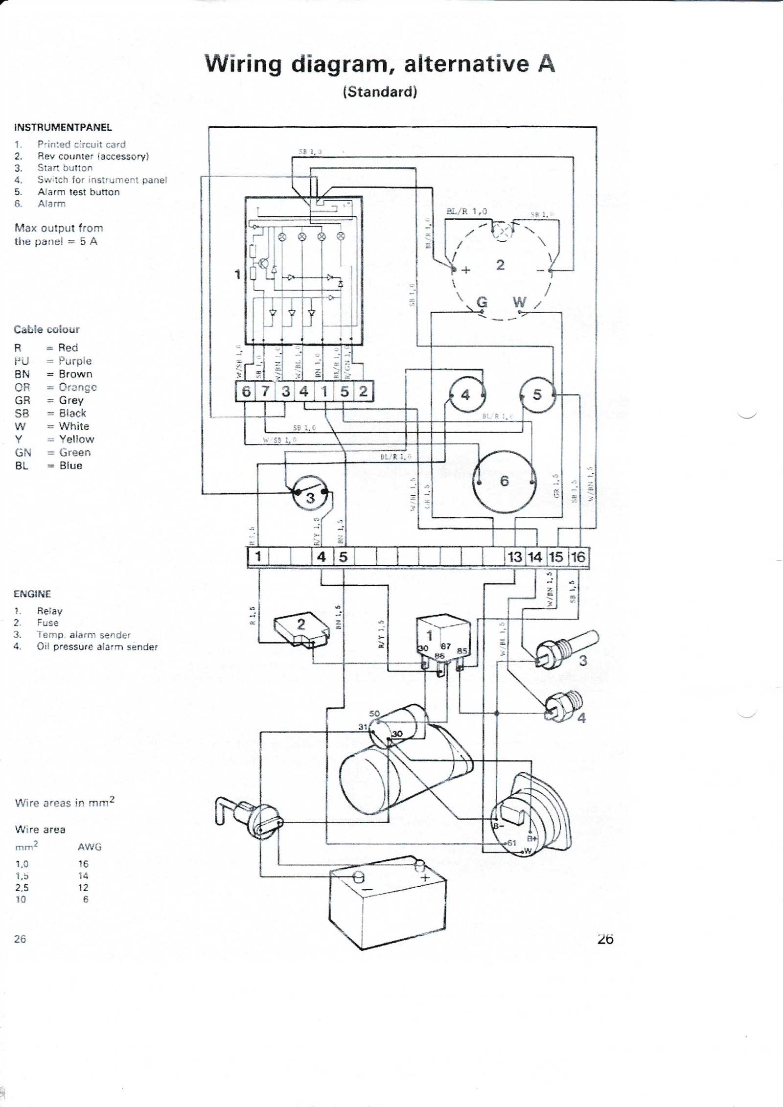 volvo penta ignition switch wiring diagram