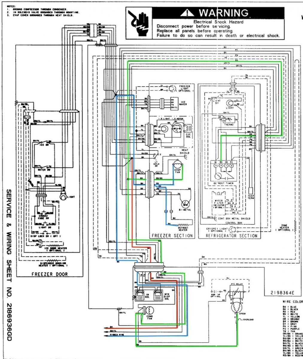 whirlpool refrigerator wiring diagram