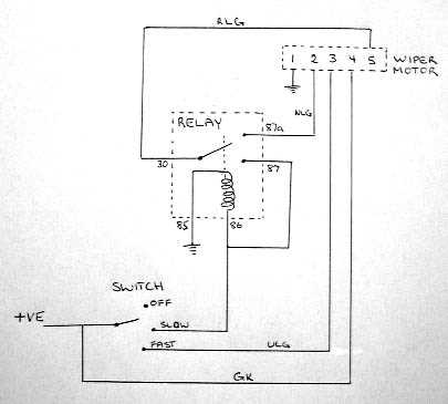 windshield wiper 5 wire wiper motor wiring diagram