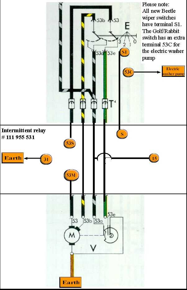 windshield wiper motor wiring diagram ford