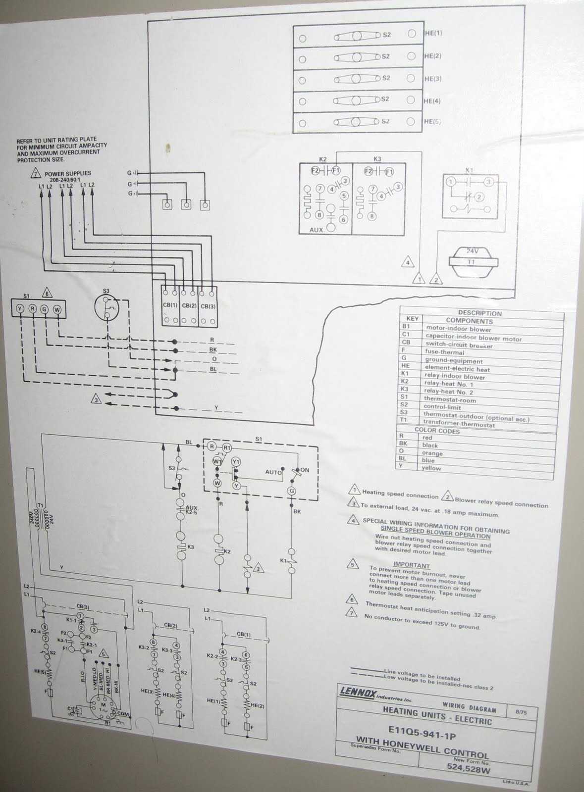 wiring diagram electric furnace