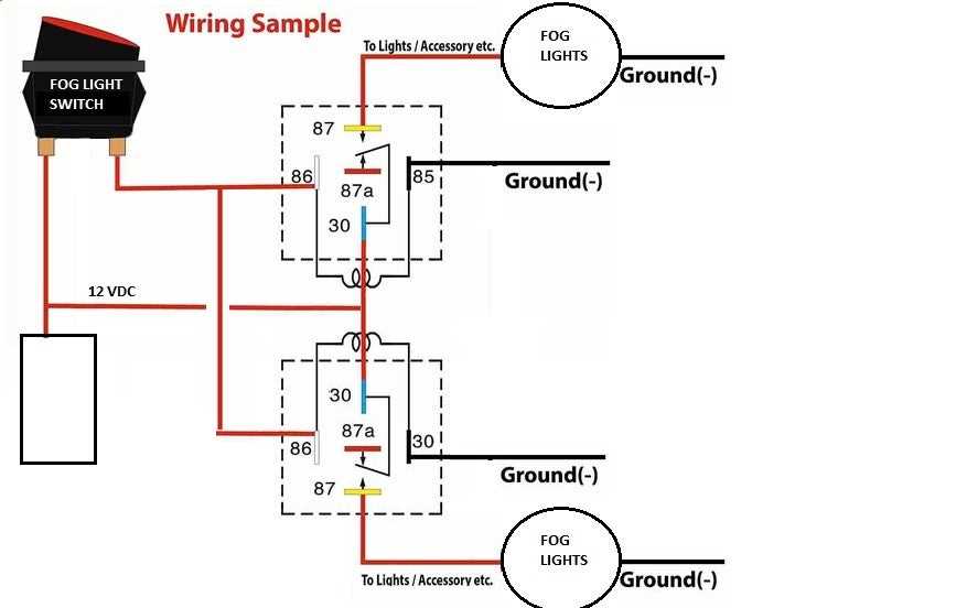 wiring diagram fog lights with relay