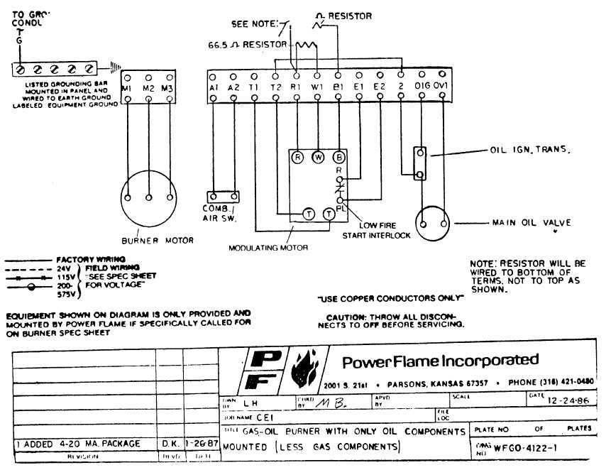 wiring diagram for oil furnace