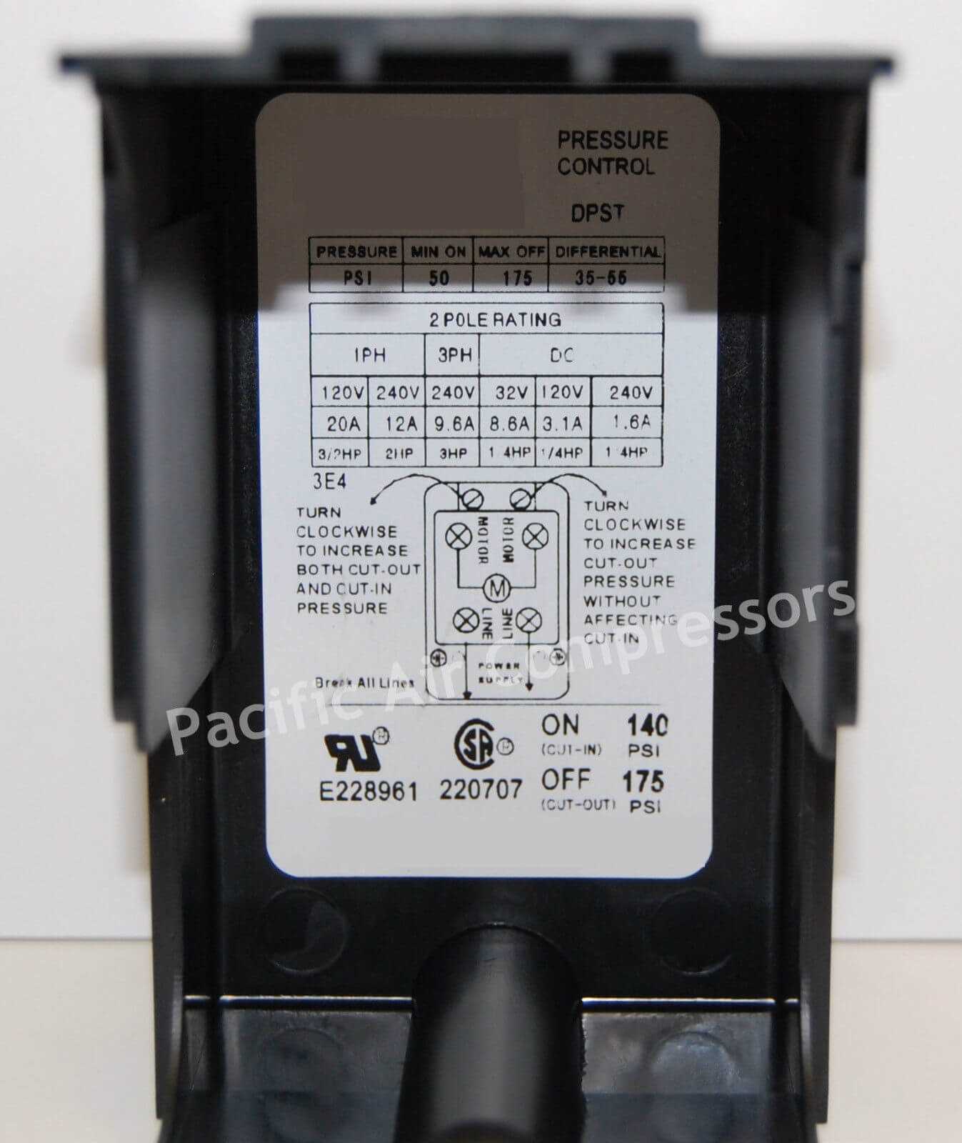 wiring diagram for pressure switch on air compressor