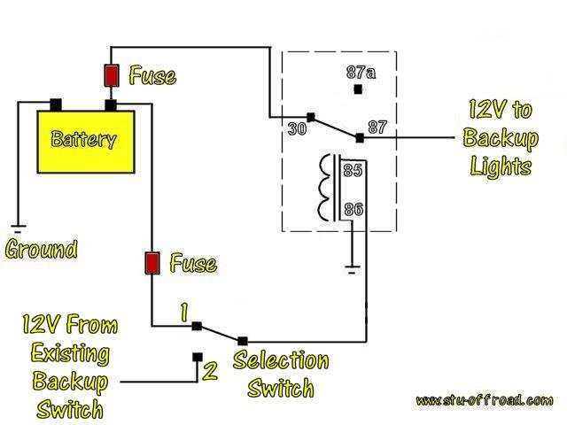 wiring diagram for reverse lights