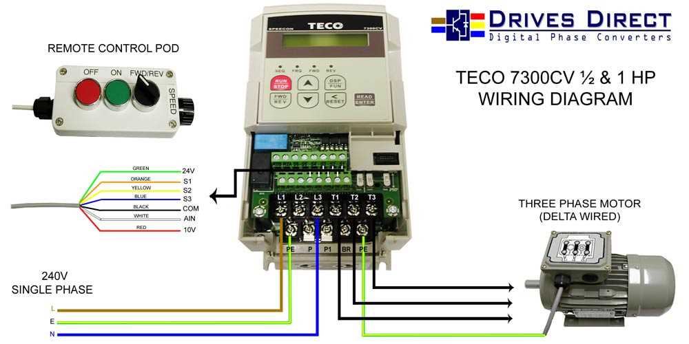 wiring diagram for rotary phase converter