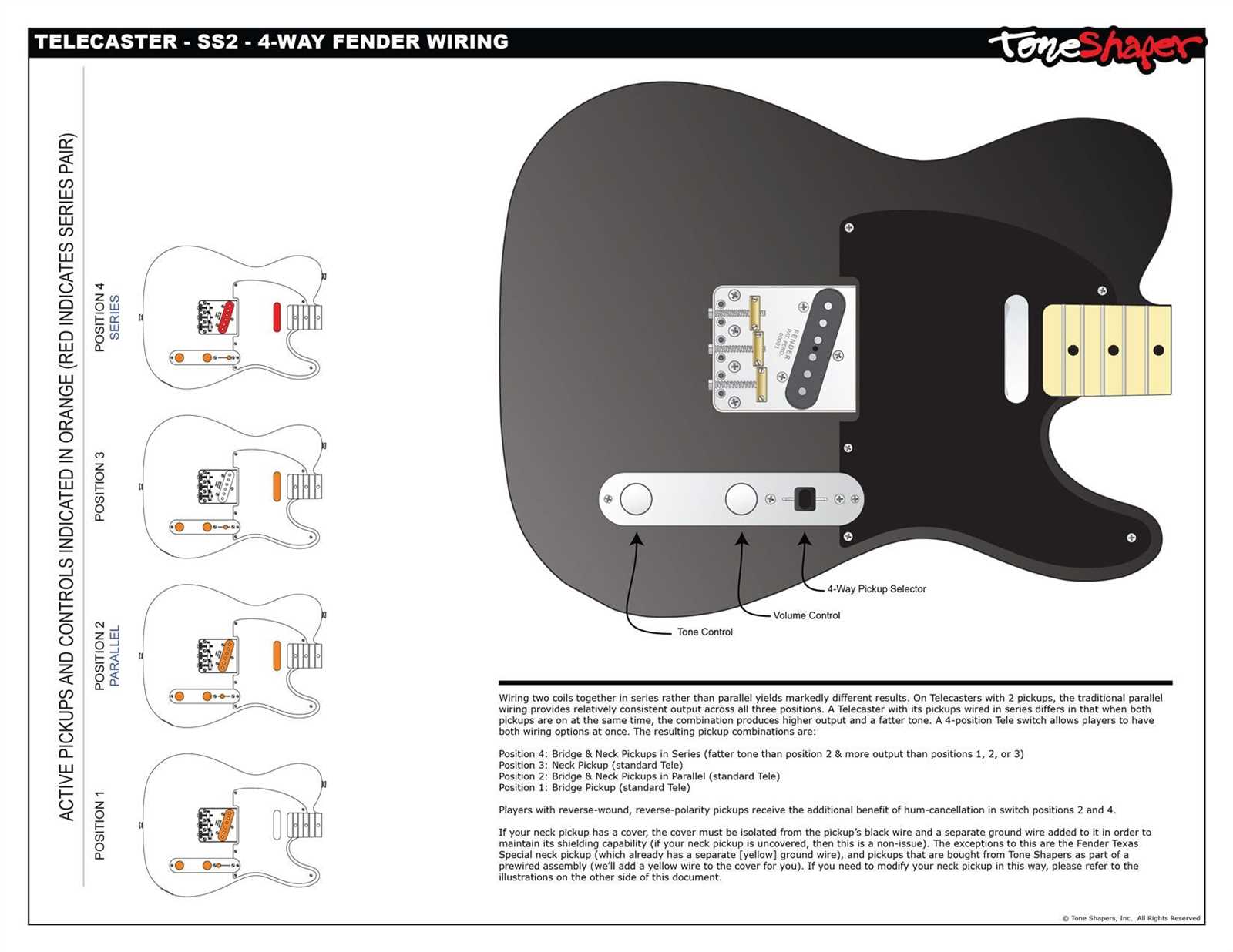 wiring diagram for telecaster guitar