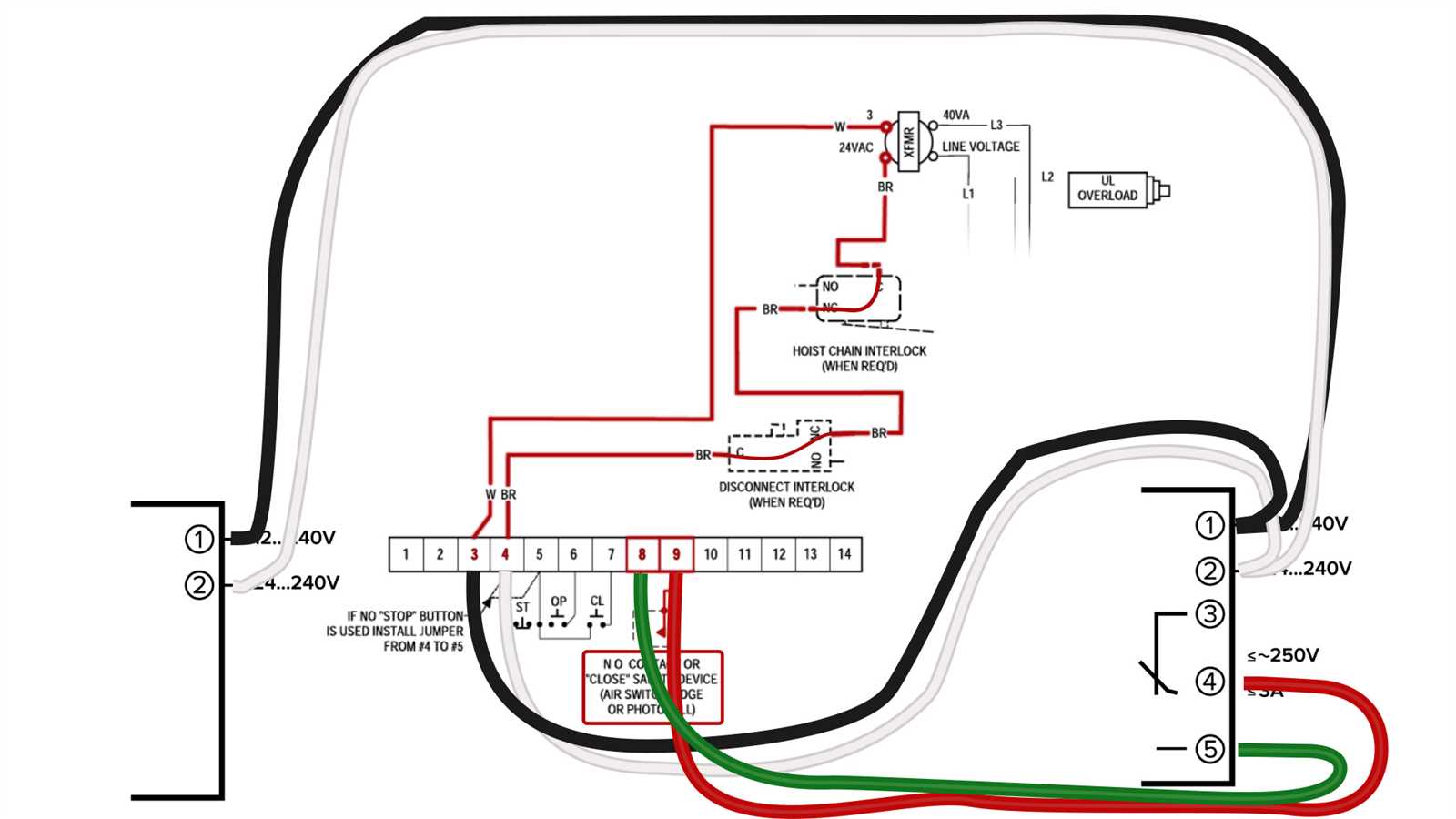 wiring diagram liftmaster garage door opener