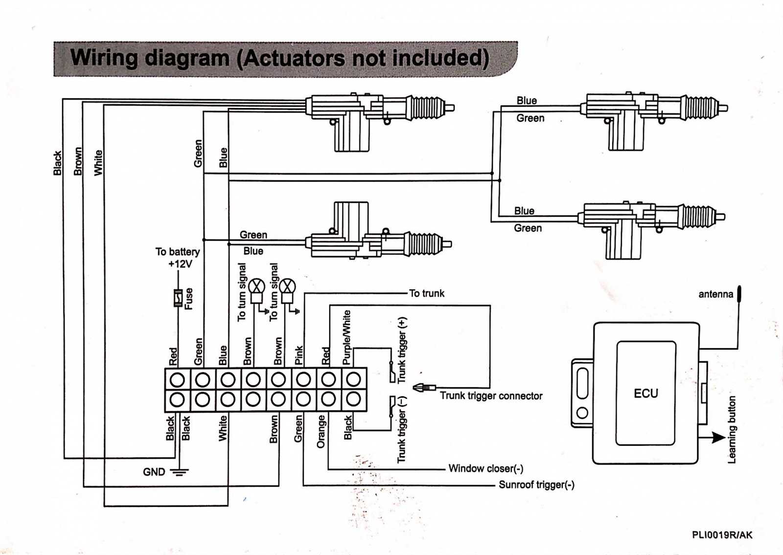 aftermarket central locking wiring diagram manual