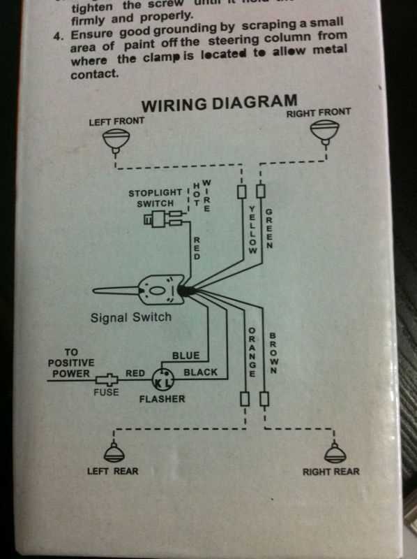 aftermarket turn signal switch wiring diagram