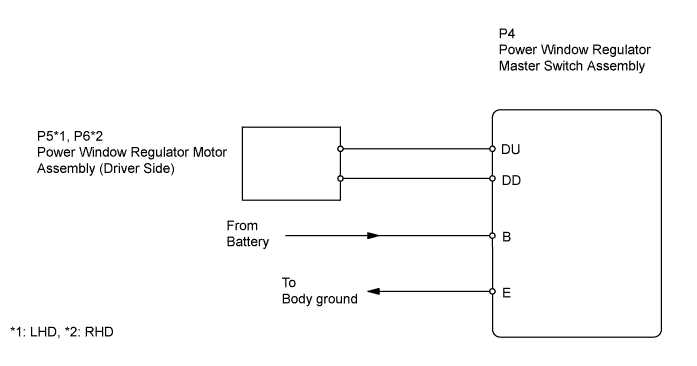 power window switch wiring diagram